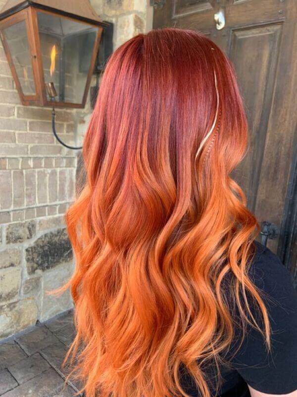 kızıl ombre saç rengi